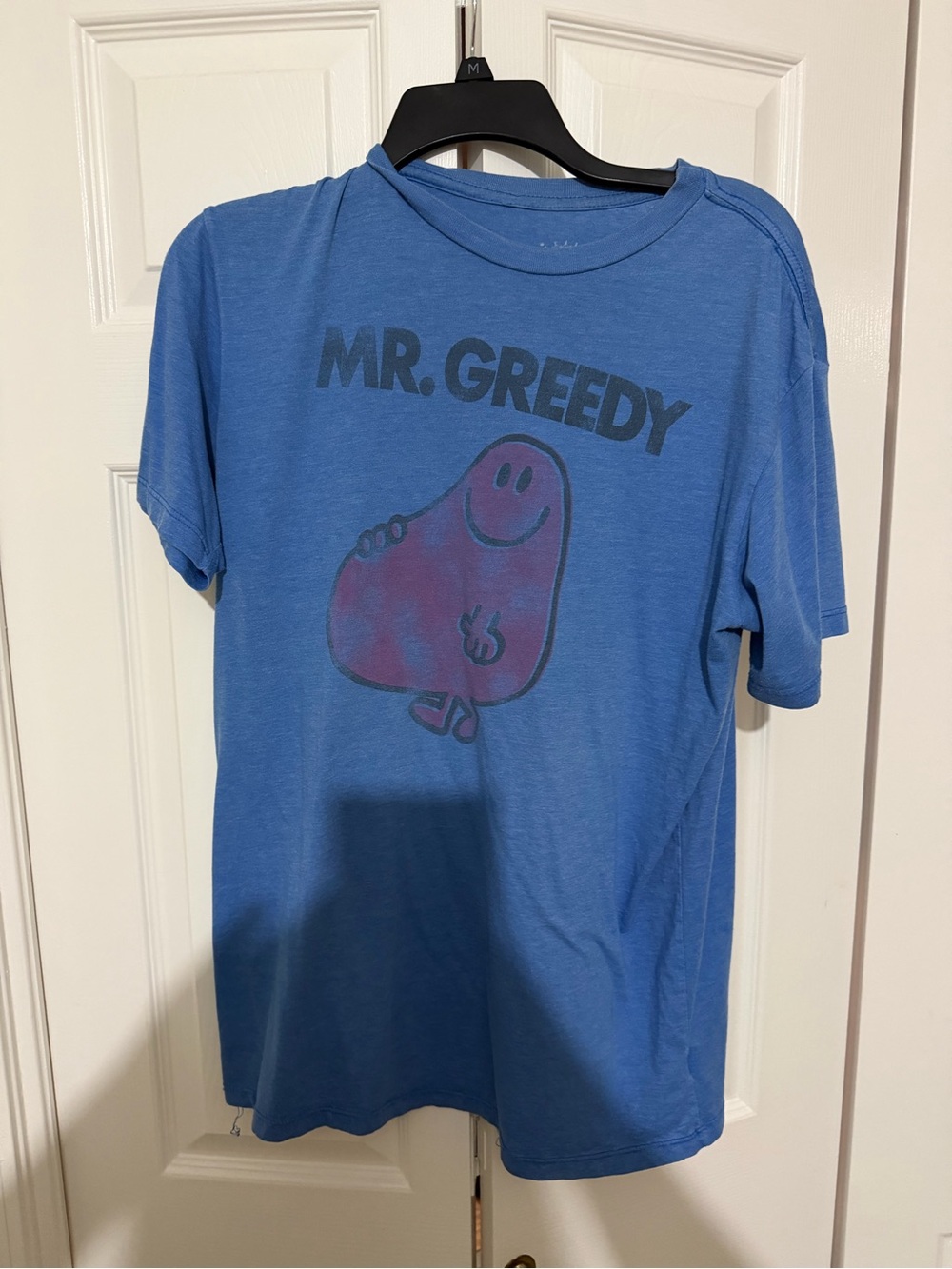 Junkfood Mr. Greedy Graphic Blue Tee size M
